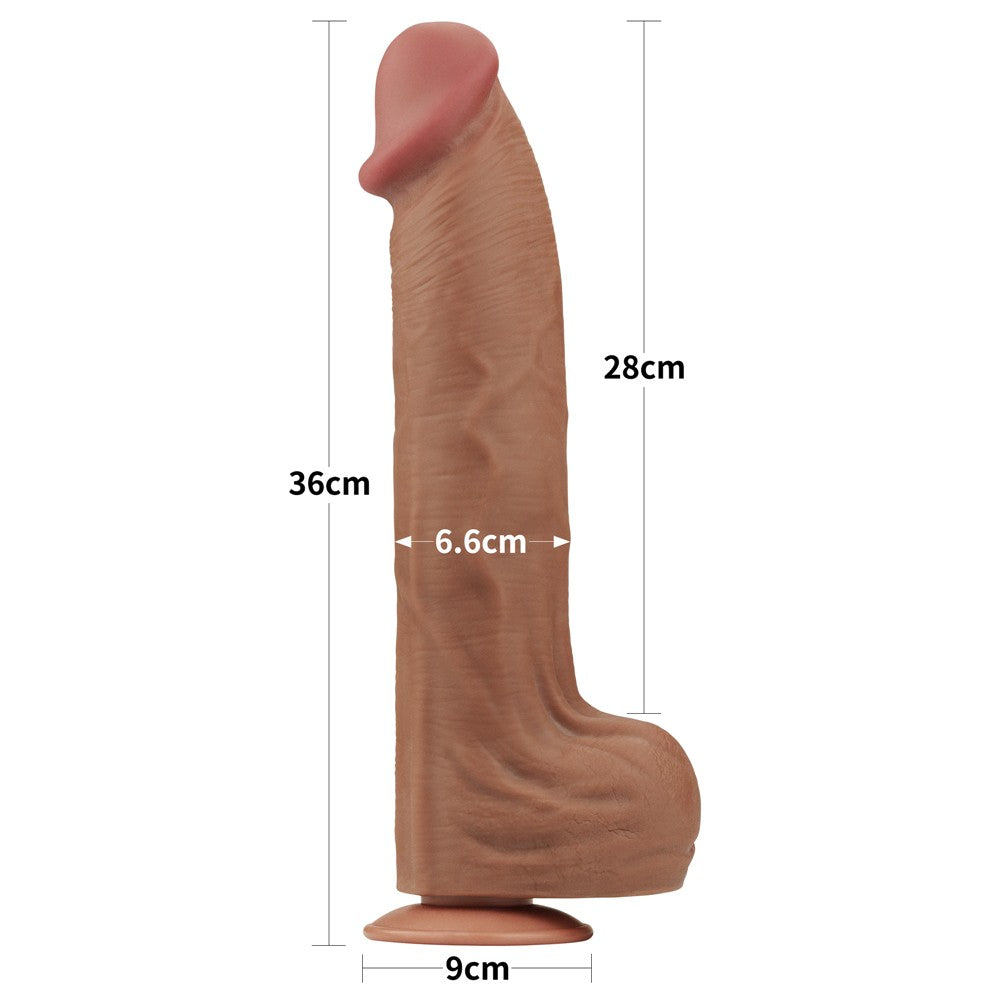 14'' King Sized Sliding Skin Dual Layer Dong Brown, 36x6.6cm - detaliu 2