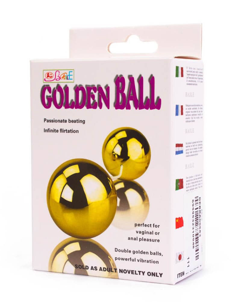 Bile vaginale  cu vibratie Golden Ball 3.2cm