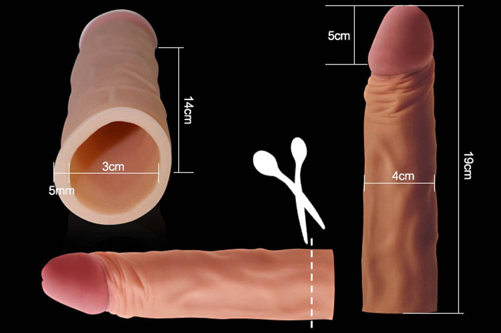 Extinderea plăcerii - Prelungitor penis realistic 5cm