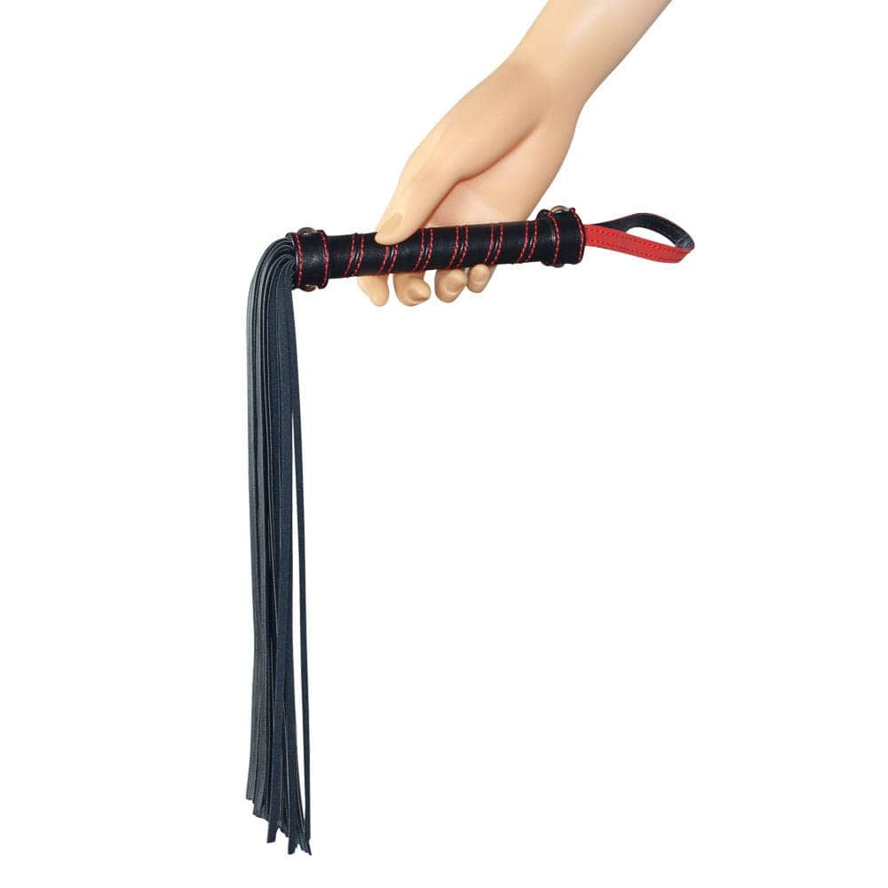 Bondage Fetish  Beginners Flogger - Bici piele 45cm negru
