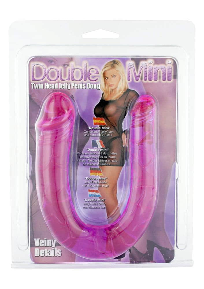 Flexibilul - Dildo dublu mini mov 30cm