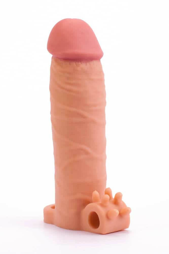 Pleasure X-Tender - Manșon prelungitor penis cu vibrații, 13 cm