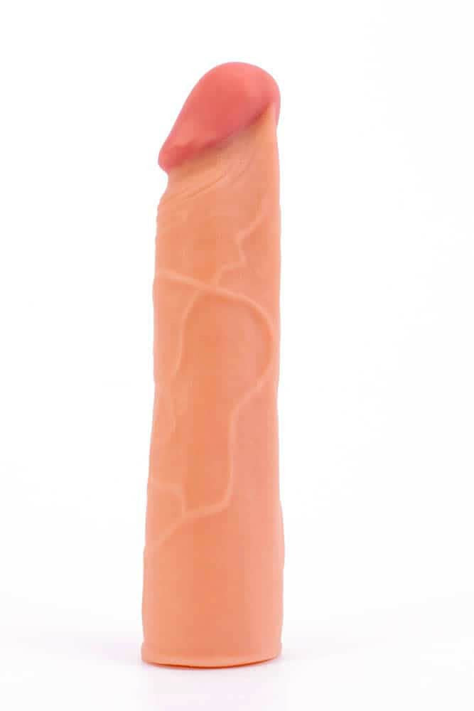 Pleasure X-Tender 1 - Manșon prelungire penis, 17 cm, crem