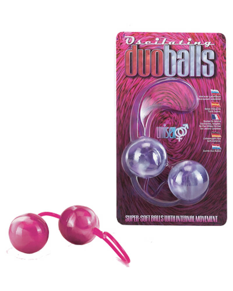 Bile vaginale roz Marbilized Duo Balls 3.2cm