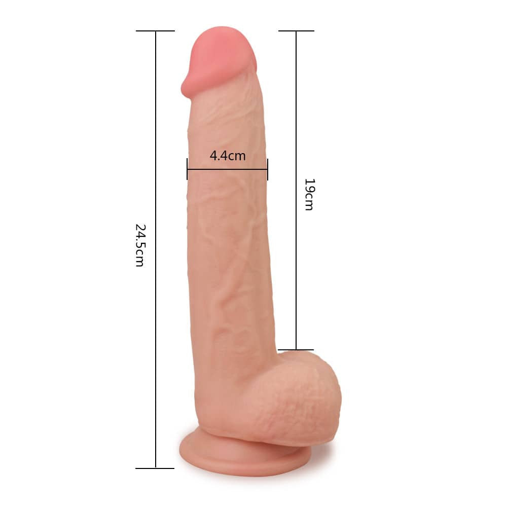 Marcel - Dildo Realistic cu Strat Dublu si Ventuză 24.5 cm