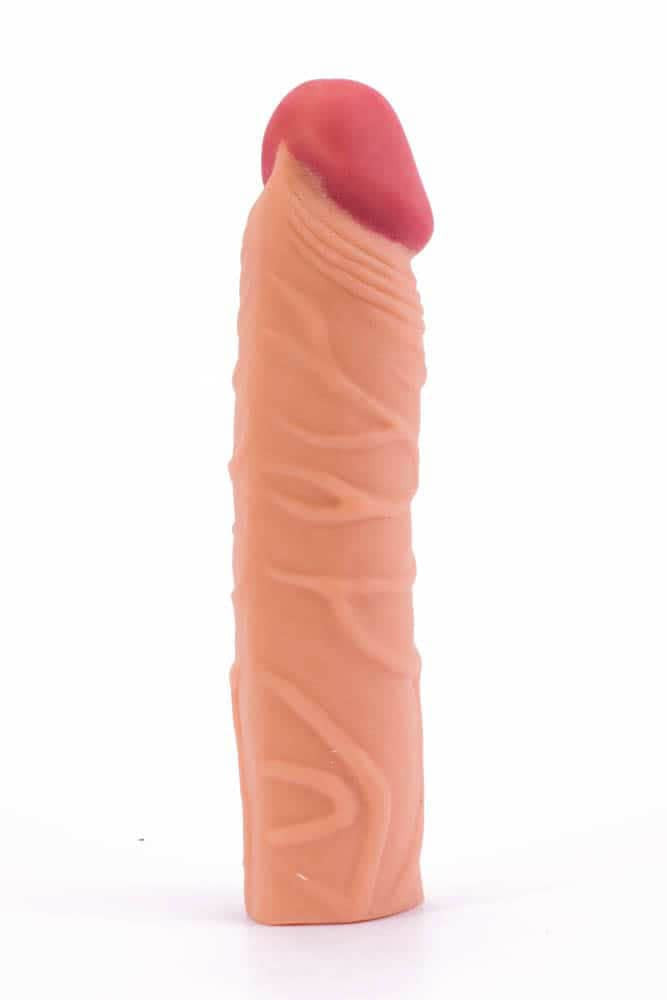 Pleasure X-Tender 2 - Manșon prelungire penis, 17 cm, crem