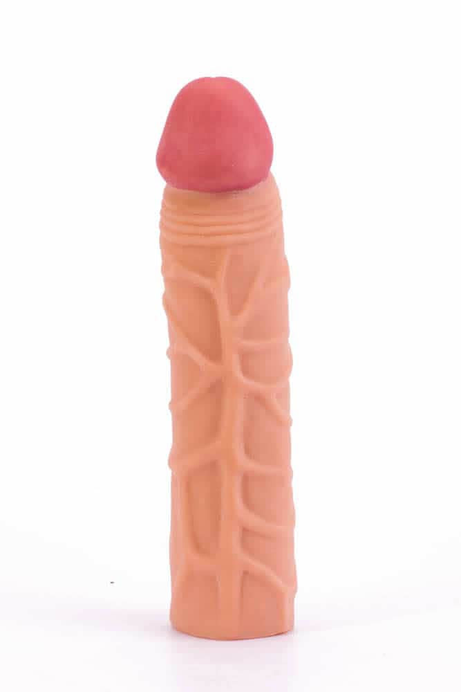 Pleasure X-Tender 2 - Manșon prelungire penis, 17 cm, crem