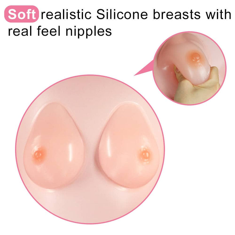 Țâțoasa excitată - Păpușă gonflabilă cu cap, sâni , vagin si anus de silicon