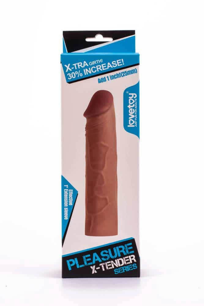 Pleasure X-Tender 1 - Manșon prelungire penis, 17 cm, crem
