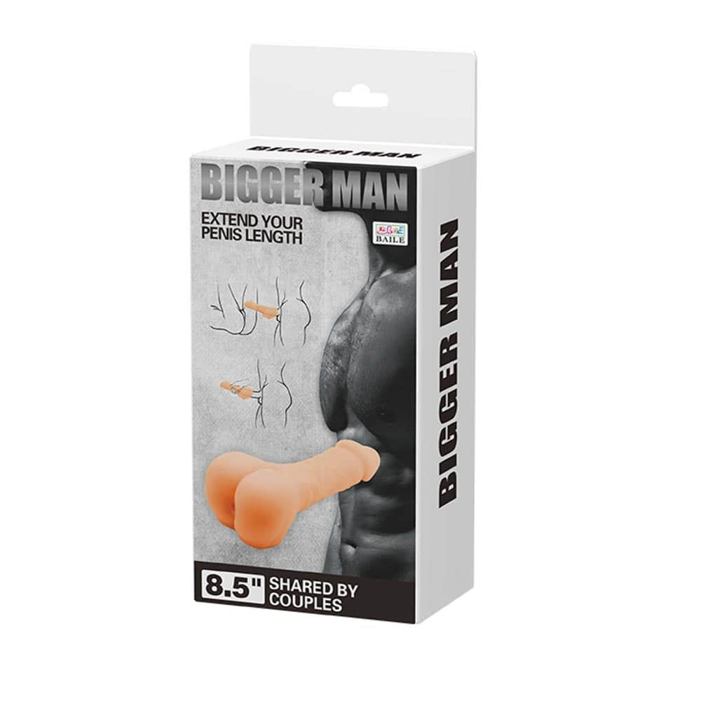 Bigger Man Flesh - Prelungitor penis 3 în 1, 21.5 cm