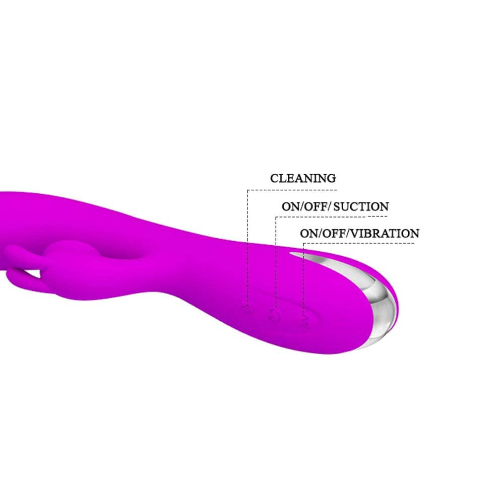 Samuel iepurașul tornadă - Vibrator iepuraș cu sucțiune clitoris mov 20.5cm