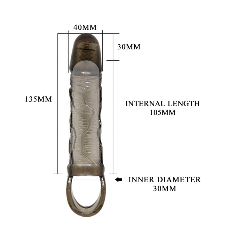 Smoke - Manson Penis Prelungitor cu Cap Vibrator 16.5 cm