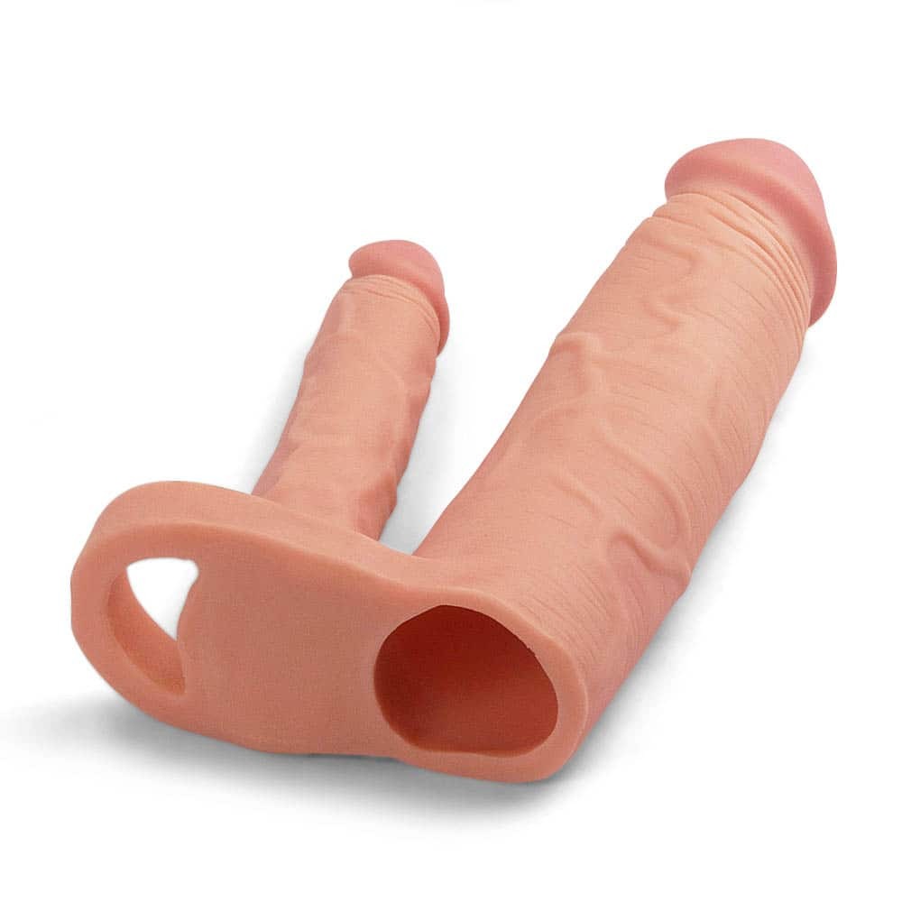 Plăcere X-Tinsă 3 - Manșon penis ultra-realist cu dildo anal atasat