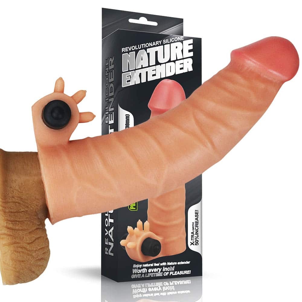 Tatăl Naturii - Prelungitor penis de silicon cu vibrații