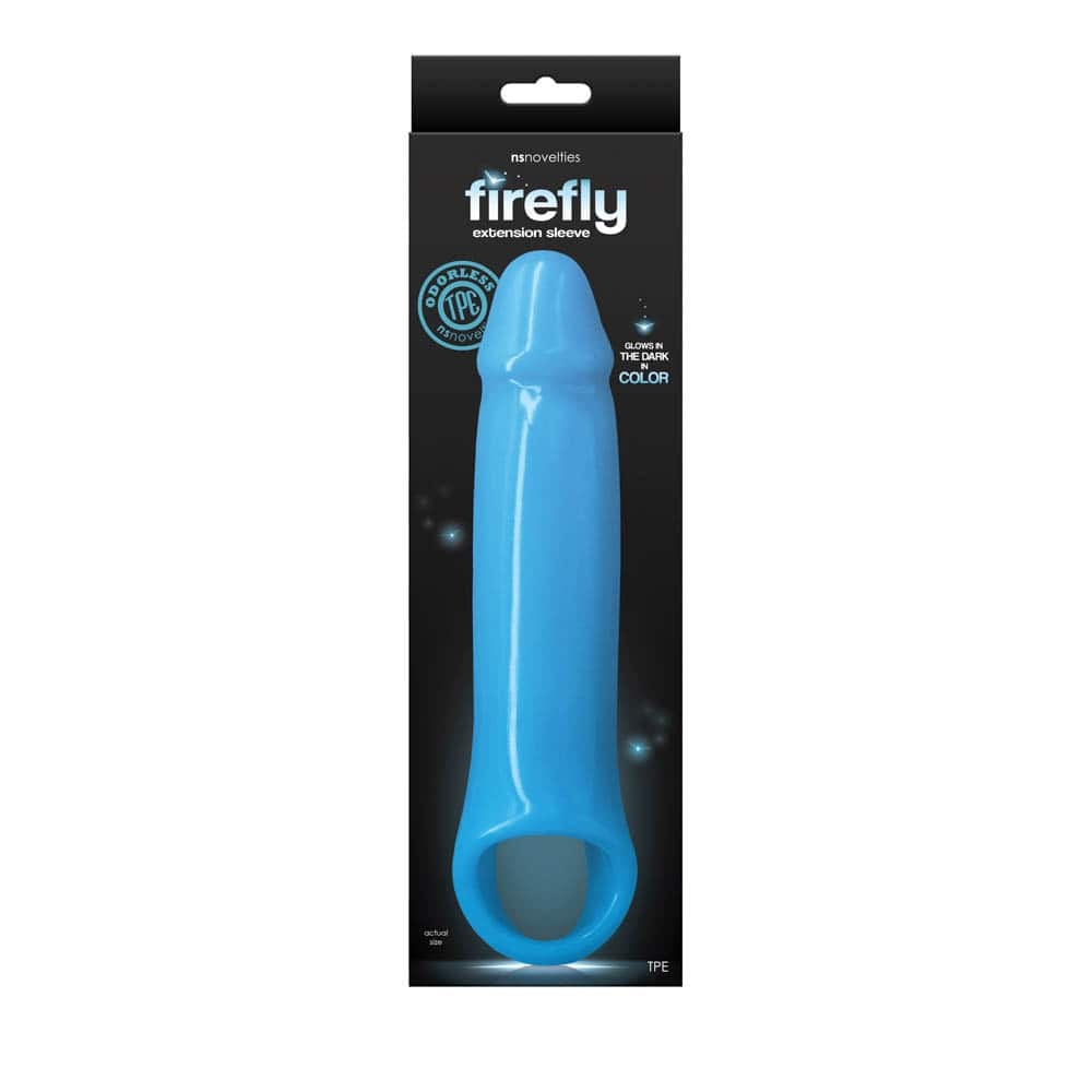 Firefly - Prelungitor penis albastru, 23.5 cm