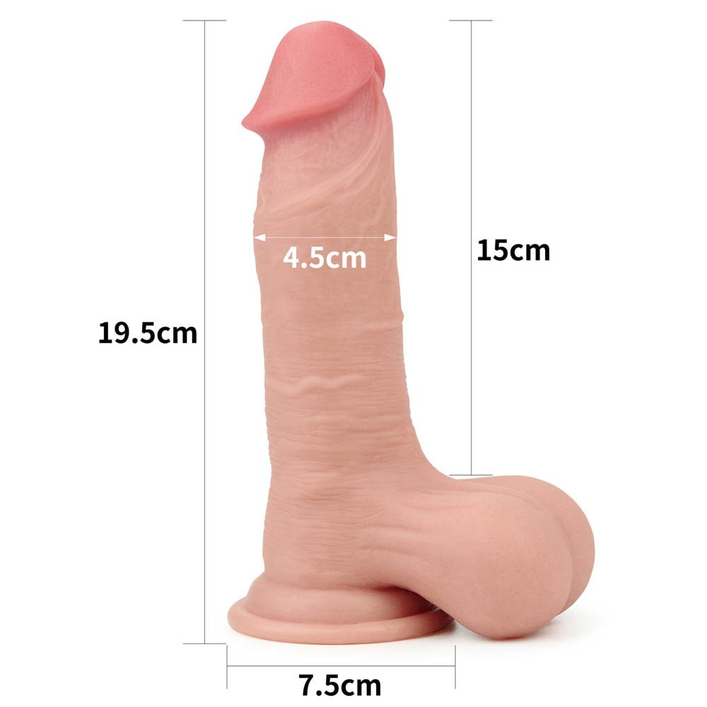 Șmecherul - Dildo Realistic cu Strat Dublu Piele 19.5 cm