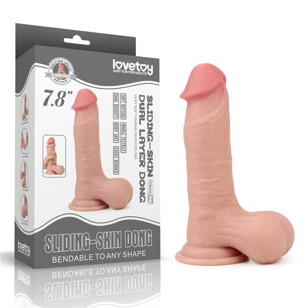 Șmecherul - Dildo Realistic cu Strat Dublu Piele 19.5 cm