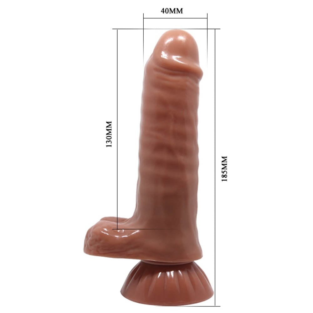 Baronul - Dildo Realistic cu Ventuză și Testicule 18.5 cm