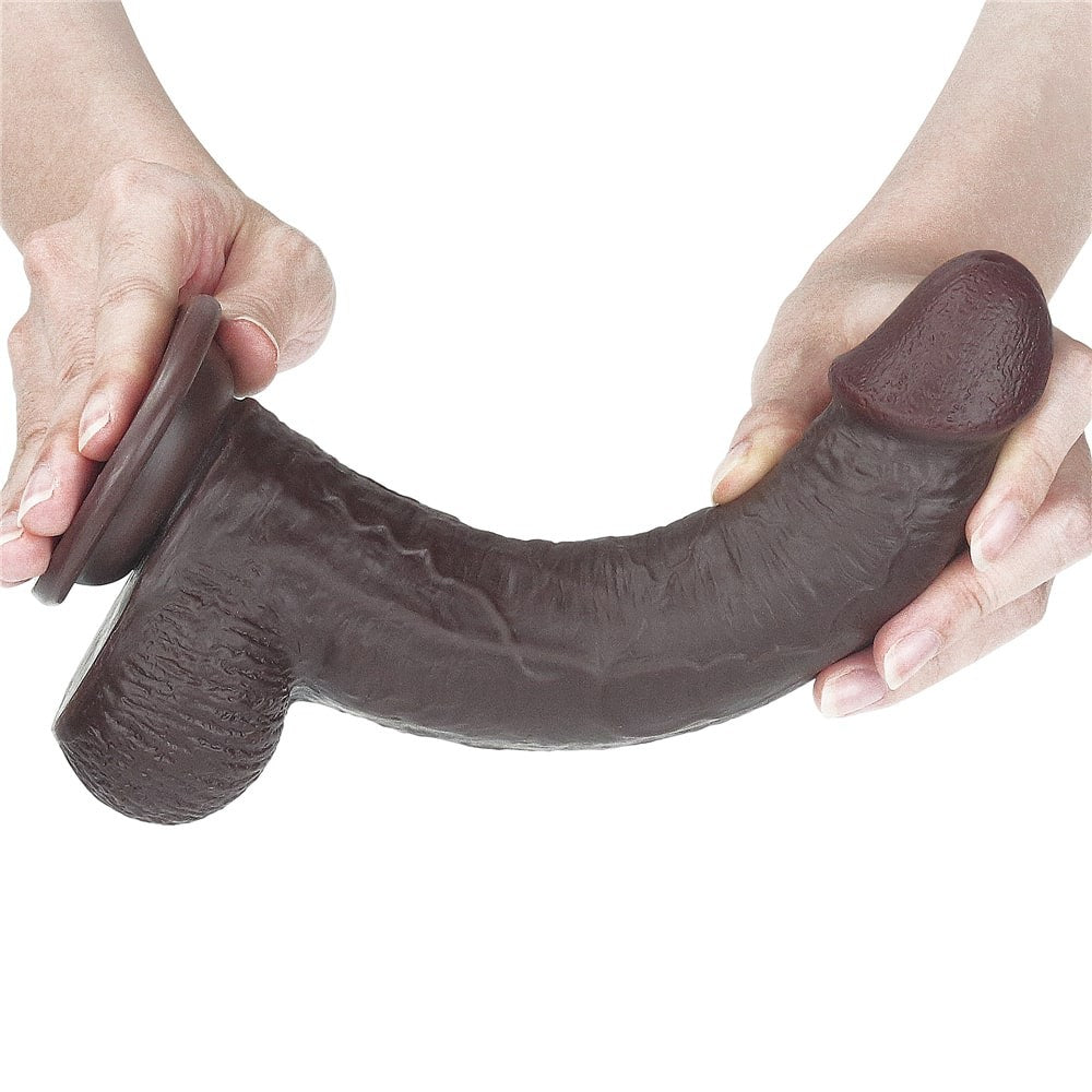 Sliding Skin Lovetoy - Dildo Realistic Strat Dublu Piele Artificială 23 cm