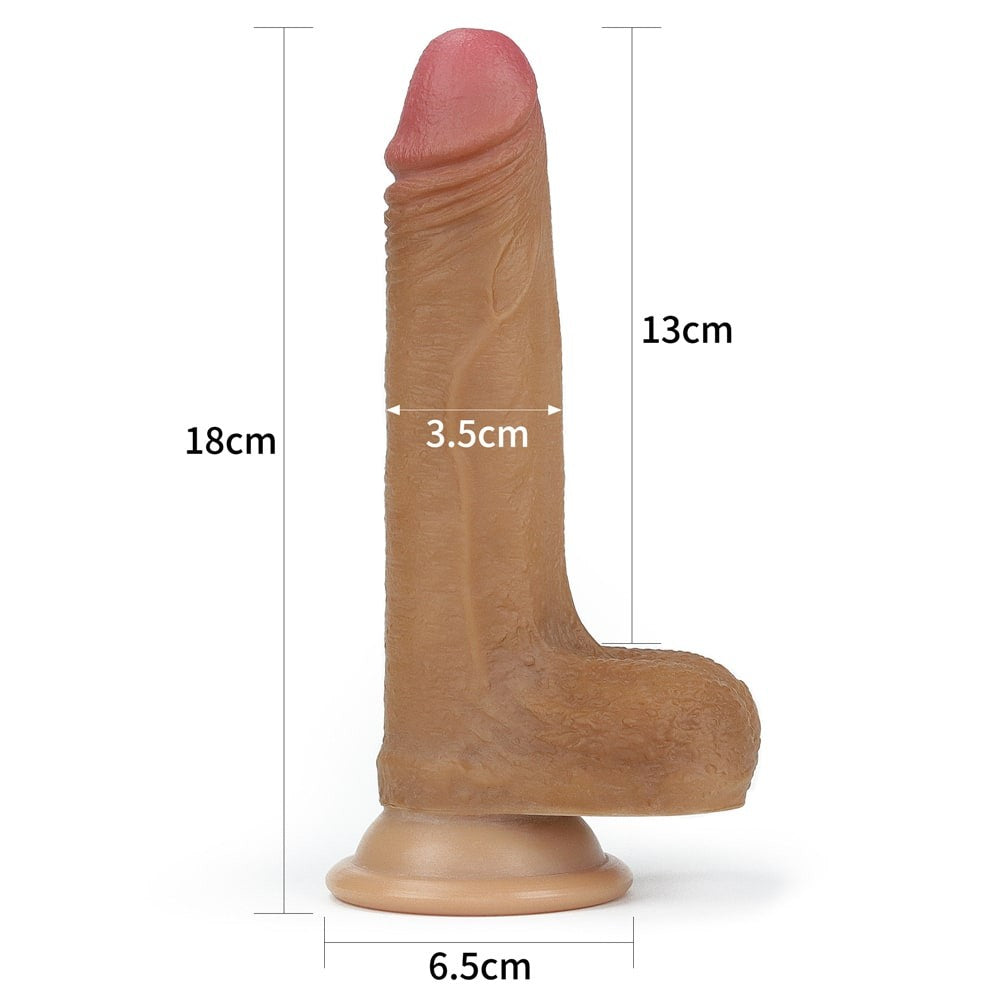Brown Cock - Dildo Super Realist cu Ventuză 18 cm