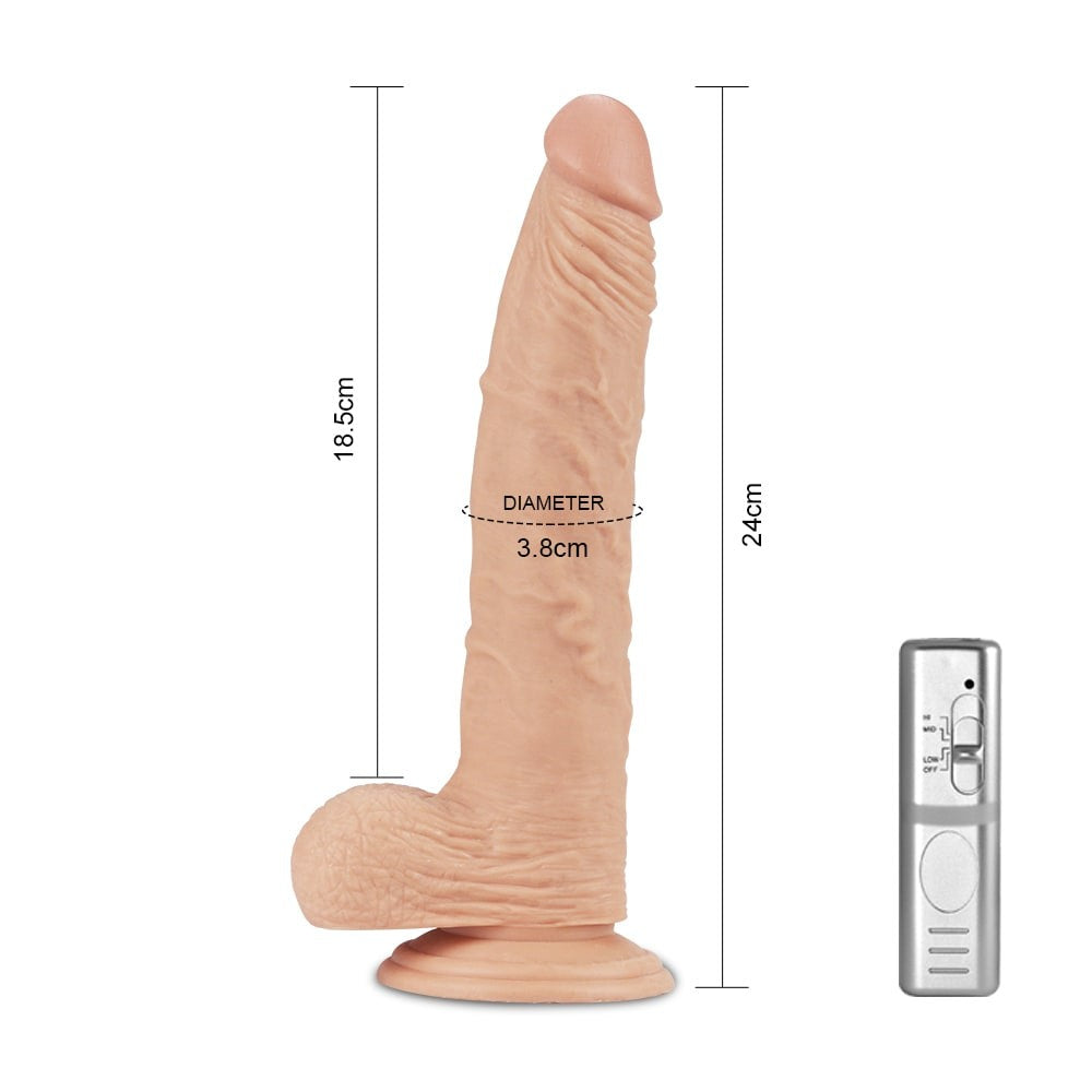 Extrem de real - Vibrator realistic cu telecomanda 24cm