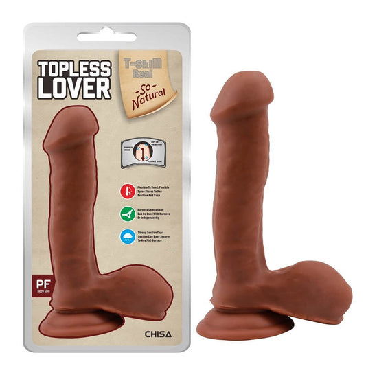 Latinul Iubitor de Topless - Dildo Realistic cu Ventuză 19 cm