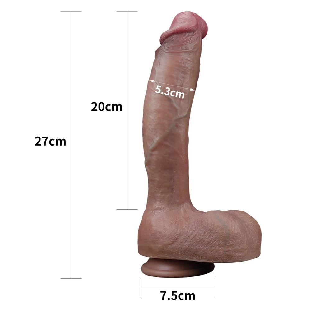 Dual-Layered Cock - Dildo Realistic Premium cu Ventuză 27 cm