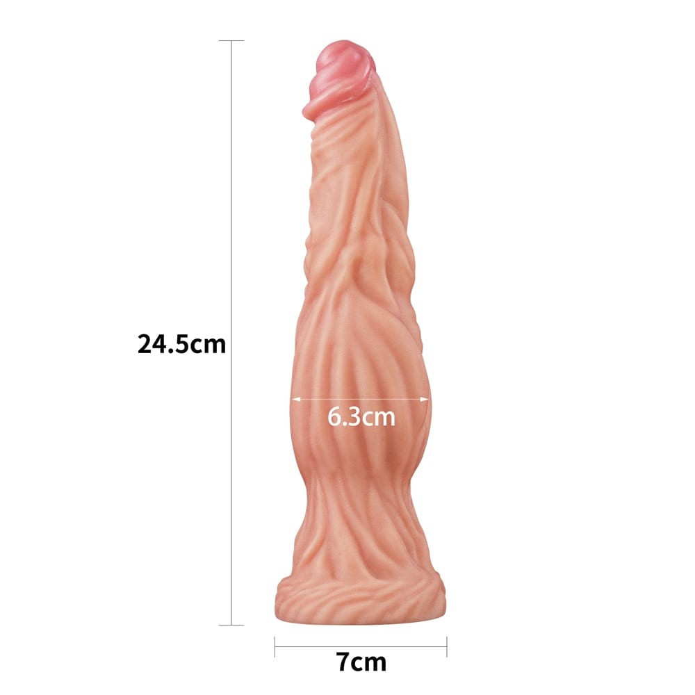 Nature Cock - Dildo Realistic Strat Dublu cu Ventuză 24.5 cm