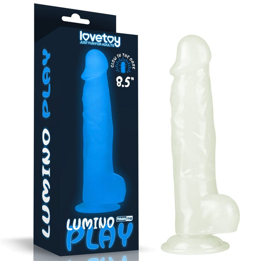 Lumino Play - Dildo Realistic Luminos cu Ventuză 21.5 cm