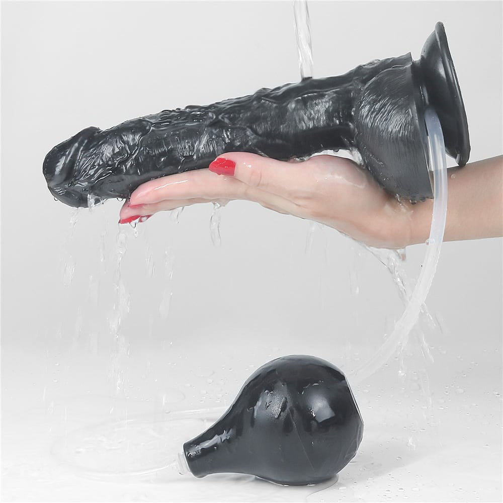 Ejaculare Extremă - Dildo Realistic cu Ejaculare Negru 25.5 cm