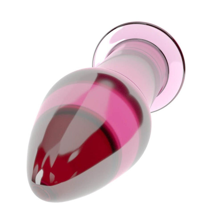 5" Glass Romance Pink - Dop Anal de Sticla, 12,2 cm - detaliu 1