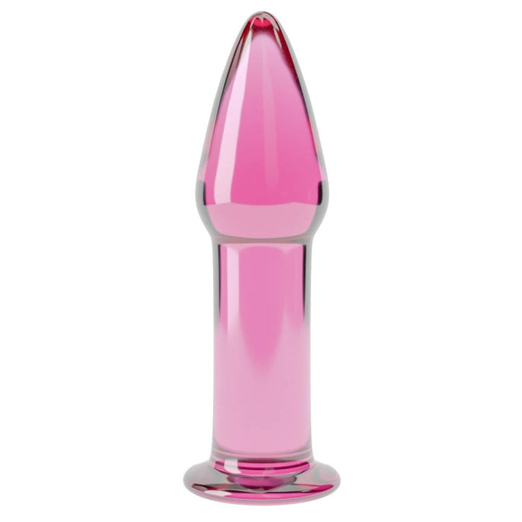5" Glass Romance Pink - Dop Anal de Sticla, 12,2 cm - detaliu 4