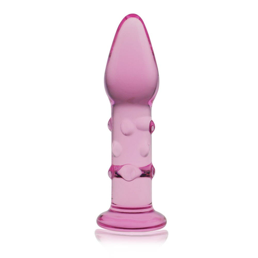 5.5" Glass Romance Pink - Butt Plug din Sticla, 13,9 cm