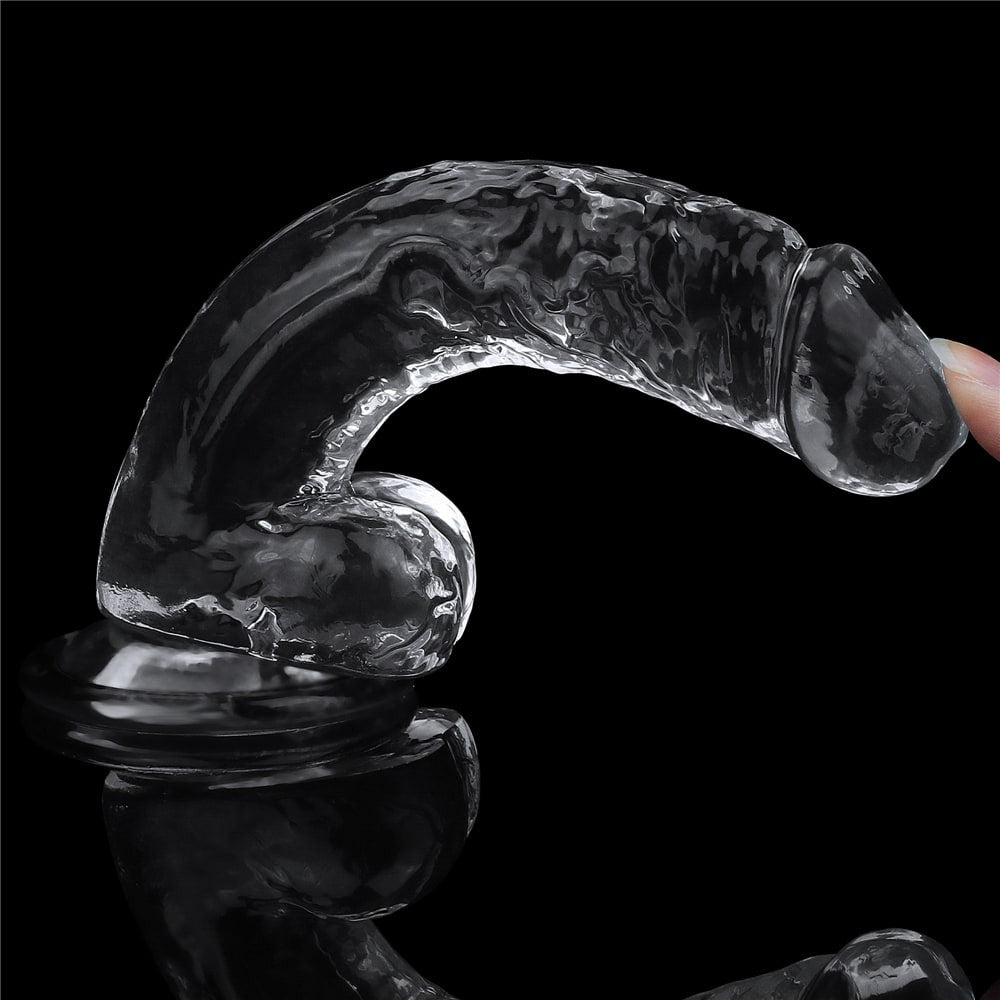 7.5''  Flawless Clear - Dildo Realistic Transparent, 19 cm - detaliu 3