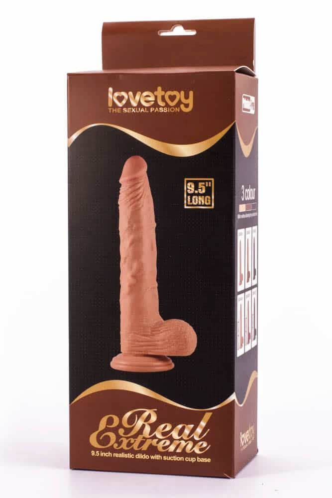 9.5" Real Extreme - Dildo Realistic cu Testicule, 24 cm - detaliu 1