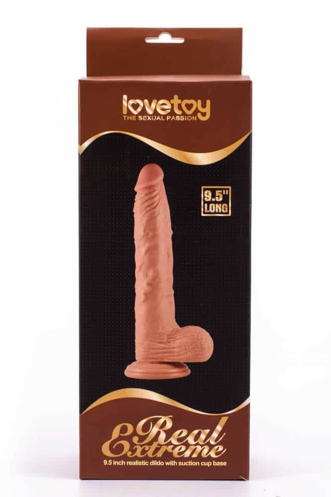 9.5" Real Extreme - Dildo Realistic cu Testicule, 24 cm - detaliu 6