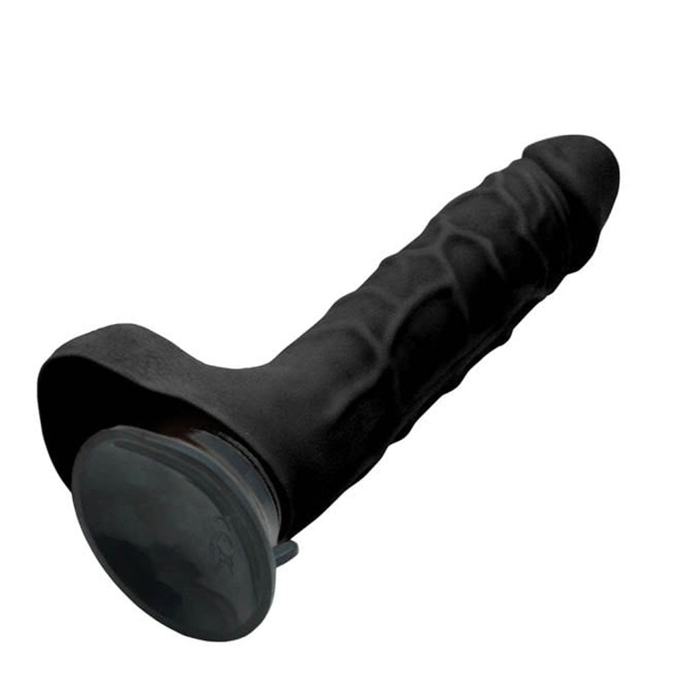 Întuneric pe Plantație - Dildo Realistic Negru din Silicon 20 cm