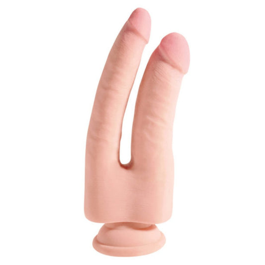 Dublă Penetrare - Dildo Realistic Dublu cu Triplă Densitate 15.2 cm