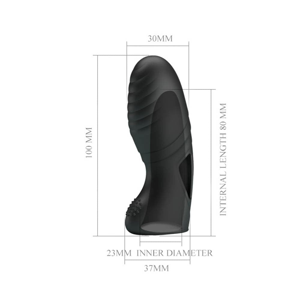 Alan - Manșon cu vibrații pentru deget, 10 cm