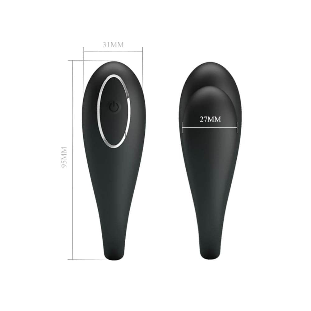 Algernon - Vibrator wireless pentru cuplu, 9.6 cm, negru - detaliu 3