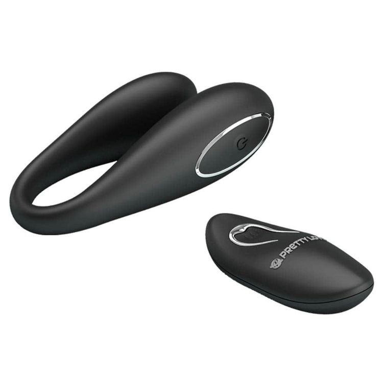 Algernon - Vibrator wireless pentru cuplu, 9.6 cm, negru - detaliu 5