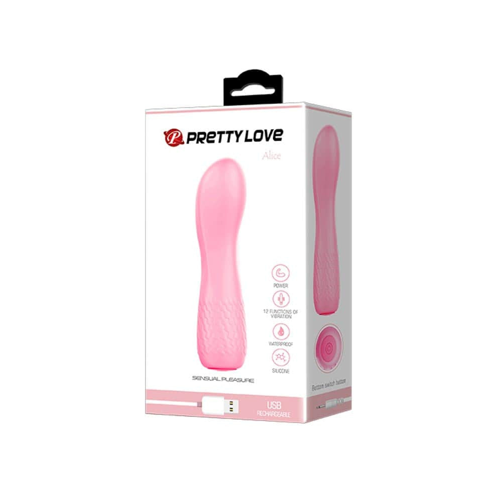 Alice - Mini-vibrator roz deschis, 11.6 cm - detaliu 1