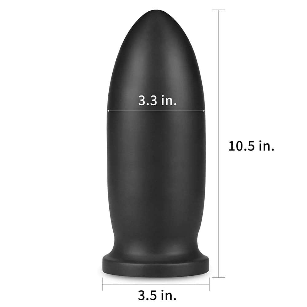 Anal Bomber - Dop anal, negru 22.5 cm