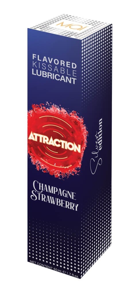 Attraction Champagne Strawberry - Lubrifiant cu Aroma de Sampanie de Capsuni, 50 ml - detaliu 6