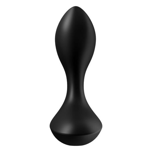 Backdoor - Dop anal cu vibrații, negru, 11.5 cm