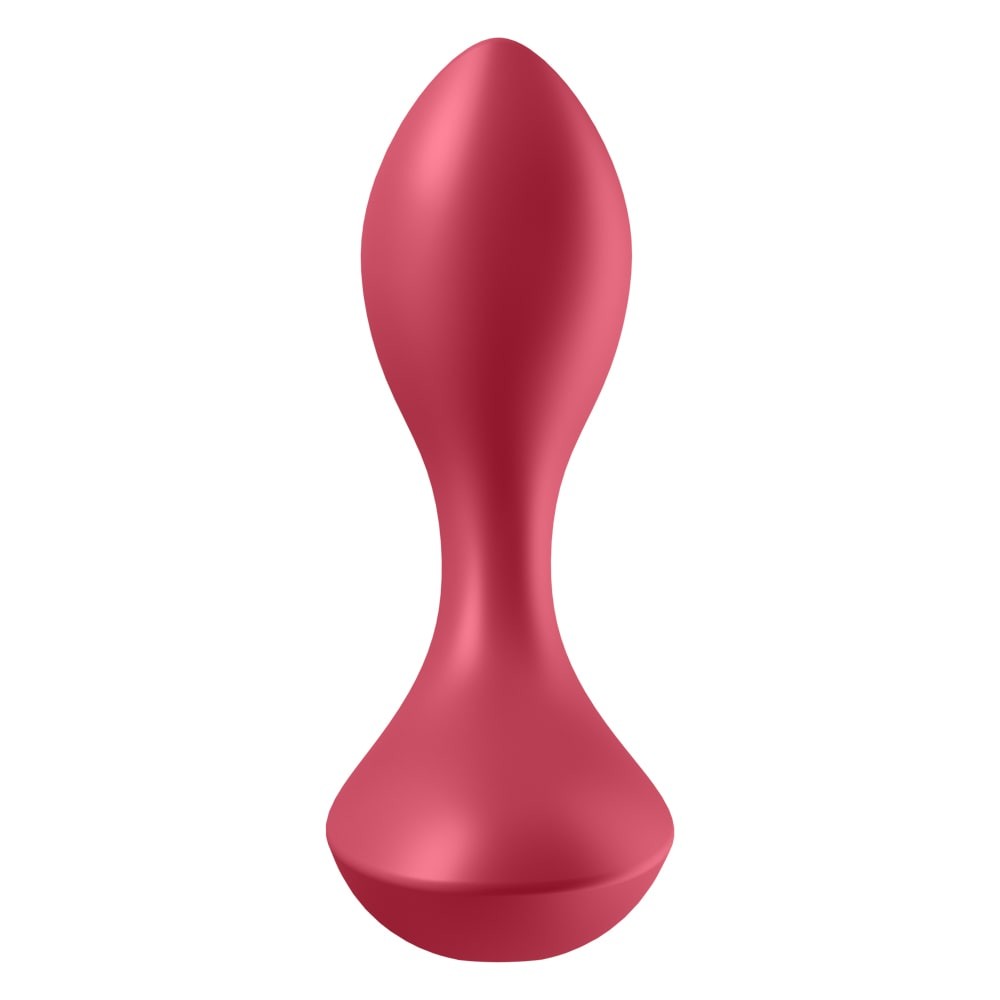 Backdoor - Dop anal cu vibrații, roșu, 11.5 cm