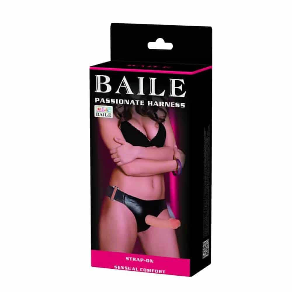 Baile Passionate Harness - Strap On cu Dildo Realistic, 19x4 cm - detaliu 1