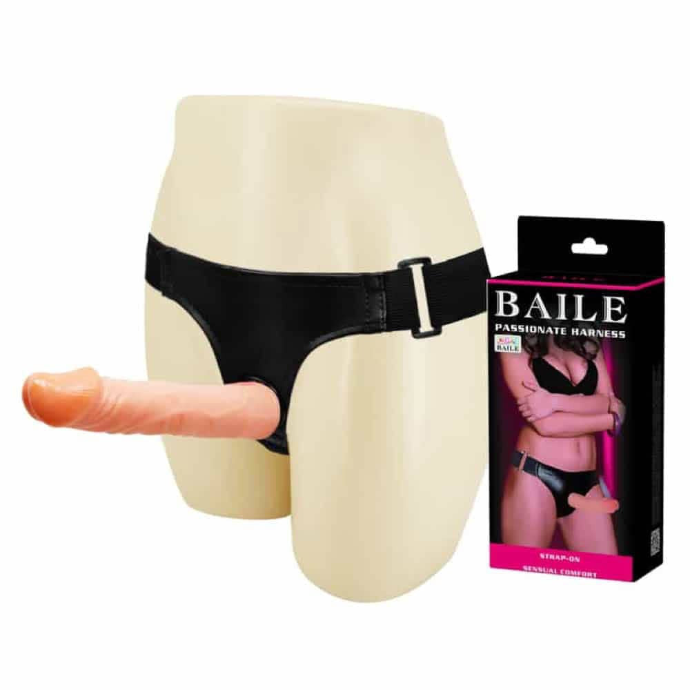 Baile Passionate Harness - Strap On cu Dildo Realistic, 19x4 cm - detaliu 4