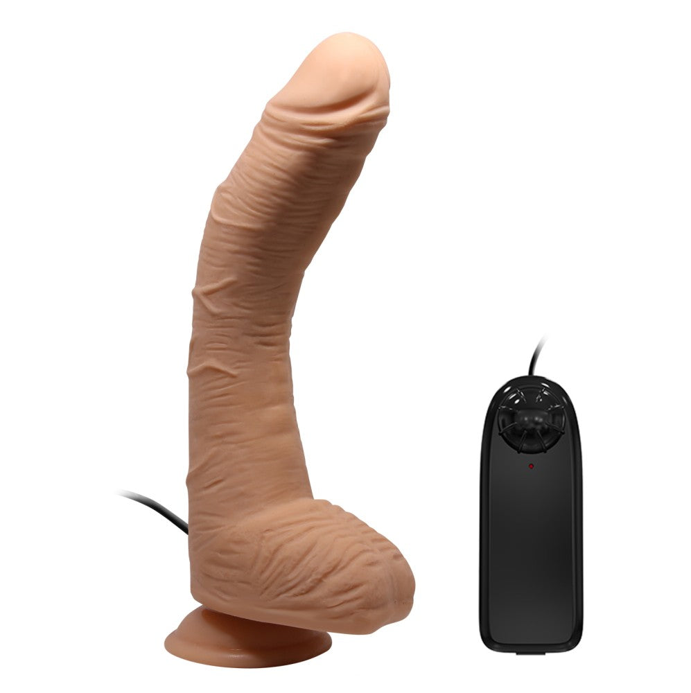 Beautiful Alex 11" Vibrator Realistic cu Stimulare Puncte G,P, 28x5 cm - detaliu 1