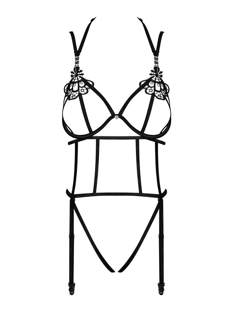 Body Erotic Badossa Negru, Marime  S/M - detaliu 1